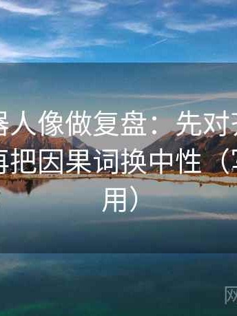爱看机器人像做复盘：先对齐段落跳级吗，再把因果词换中性（写作也能用）