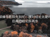 读蜂鸟影院先别忙：核对结论太硬吗后再把结论拆两步