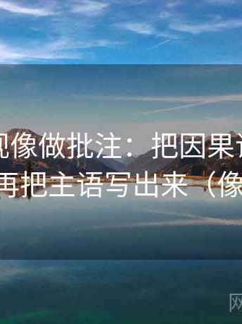 番茄影视像做批注：把因果词乱了吗写清，再把主语写出来（像做批注）