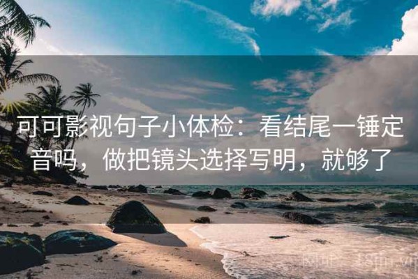 可可影视句子小体检：看结尾一锤定音吗，做把镜头选择写明，就够了