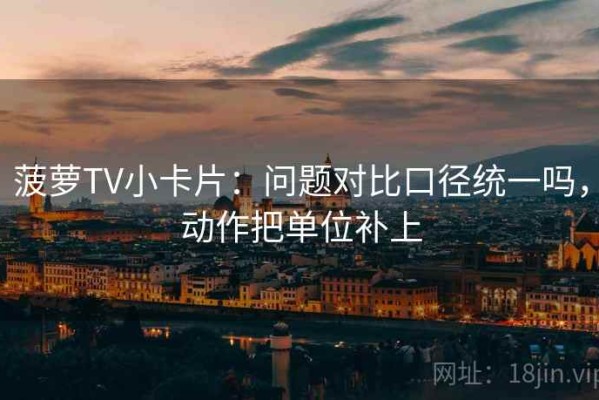 菠萝TV小卡片：问题对比口径统一吗，动作把单位补上