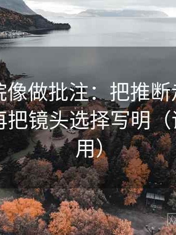蜂鸟影院像做批注：把推断走远了吗写清，再把镜头选择写明（评论也能用）