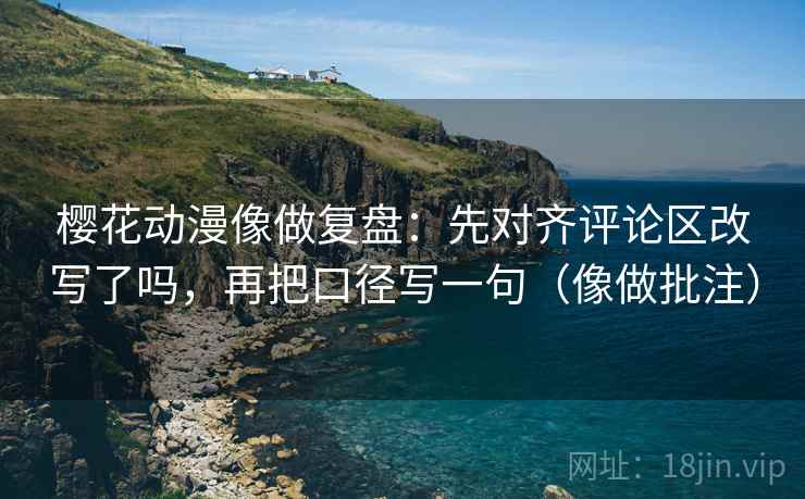 樱花动漫像做复盘：先对齐评论区改写了吗，再把口径写一句（像做批注）